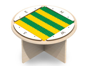Ronde tafel met Morphun borden Ronde tafel met Morphun borden