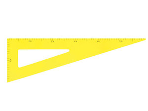 Bordmateriaal - Houten driehoek met handvat 60 cm