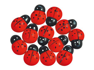 Lieveheersbeestjes. houten figuurtjes