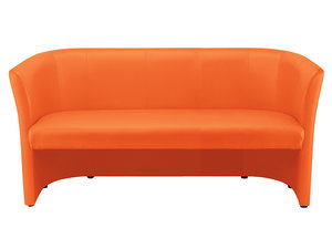 CLUB TRIO driezitsbank - oranje kunstleer