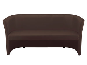 CLUB TRIO driezitsbank - bruin kunstleer