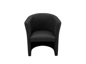 CLUB fauteuil - zwart leer