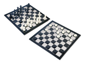 Schaken en dammen, magnetisch