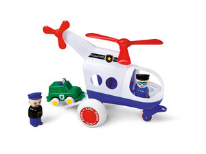 Politiehelikopter met poppetjes