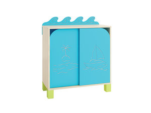 Wave - Golven kast op pootjes met schuifdeuren Wave - Golven kast op pootjes met schuifdeuren