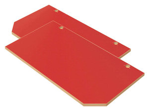 Classic - Kastdeuren met slot, maat L, ROOD