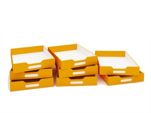 Modern laden - 8 lage, kartonnen laden ORANJE