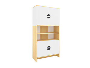 Modern - Hoge kast met Add-on en L deuren WIT
