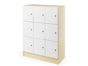 Prima -  Berken locker met 9 vakken WIT