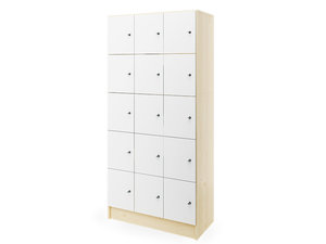 Prima -  Berken locker met 15 vakken WIT