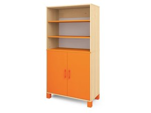 Fresh - Hoge kast met 1 paar deuren ORANJE