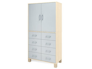 Fresh - Hoge kast met 8 laden en 1 paar deuren GRIJS