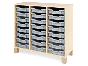 Fresh -  Kast met 24 Gratnells laden GRIJS Fresh -  Kast met 24 Gratnells laden GRIJS