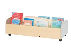 Modern - Boekenbak op wielen BERKEN Modern - Boekenbak op wielen BERKEN