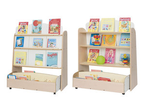 Modern - Staande boekendisplay met boekenbak BERKEN Modern - Staande boekendisplay met boekenbak BERKEN