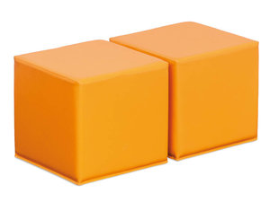 Softplay  poefjes tbv verhoogde boekenbak Biblio ORANJE Softplay  poefjes tbv verhoogde boekenbak Biblio ORANJE