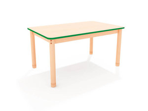 Classic - Rechthoekige verstelbare tafel, rand GROEN Classic - Rechthoekige verstelbare tafel, rand GROEN