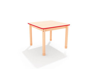 Classic - Vierkante verstelbare tafel, rand ROOD Classic - Vierkante verstelbare tafel, rand ROOD