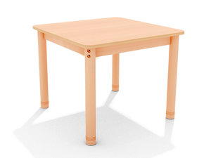 Classic - Vierkante verstelbare tafel, rand MULTIPLEX Classic - Vierkante verstelbare tafel, rand MULTIPLEX