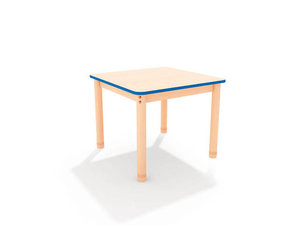Classic - Vierkante verstelbare tafel, rand BLAUW Classic - Vierkante verstelbare tafel, rand BLAUW