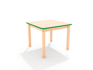 Classic - Vierkante verstelbare tafel, rand GROEN Classic - Vierkante verstelbare tafel, rand GROEN