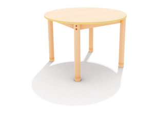 Classic - Ronde verstelbare tafel, rand MULTIPLEX Classic - Ronde verstelbare tafel, rand MULTIPLEX