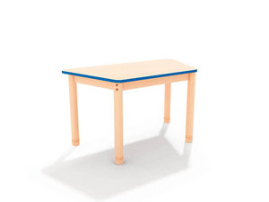 Classic - Trapezium verstelbare tafel, rand BLAUW Classic - Trapezium verstelbare tafel, rand BLAUW