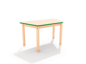 Classic - Trapezium verstelbare tafel, rand GROEN Classic - Trapezium verstelbare tafel, rand GROEN