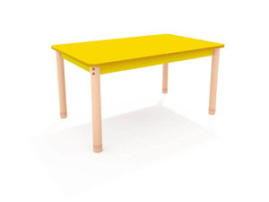 Classic - Rechthoekige verstelbare tafel GEEL Classic - Rechthoekige verstelbare tafel GEEL