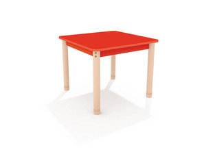 Classic - Vierkante verstelbare tafel ROOD Classic - Vierkante verstelbare tafel ROOD