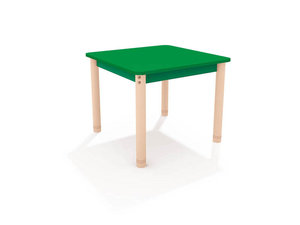 Classic - Vierkante verstelbare tafel GROEN Classic - Vierkante verstelbare tafel GROEN