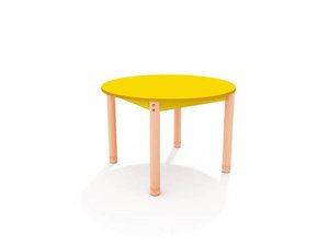 Classic - Ronde verstelbare tafel GEEL Classic - Ronde verstelbare tafel GEEL