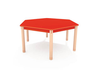 Classic - Zeshoekige verstelbare tafel ROOD Classic - Zeshoekige verstelbare tafel ROOD