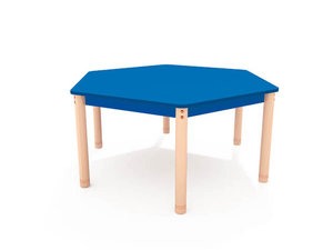 Classic - Zeshoekige verstelbare tafel BLAUW Classic - Zeshoekige verstelbare tafel BLAUW