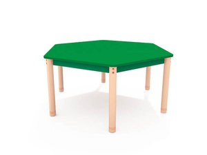 Classic - Zeshoekige verstelbare tafel GROEN Classic - Zeshoekige verstelbare tafel GROEN