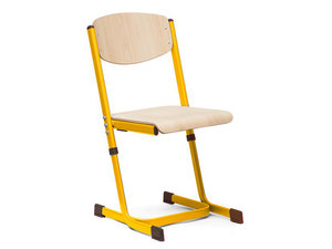 Leerlingstoel verstelbaar, maat 5-6 GEEL Leerlingstoel verstelbaar, maat 5-6 GEEL