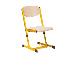 Leerlingstoel verstelbaar, maat 1-2 GEEL Leerlingstoel verstelbaar, maat 1-2 GEEL