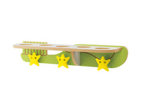 Wandplank voor bekers, Tandenborstel Wandplank voor bekers, Tandenborstel