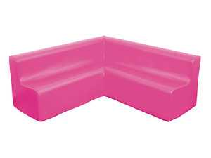 Softplay hoekbankje, zithoogte 25 cm ROZE Softplay hoekbankje, zithoogte 25 cm ROZE