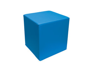 Softplay poefje vierkant, hoogte 38 cm BLAUW Softplay poefje vierkant, hoogte 38 cm BLAUW