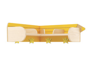 Crayon  - Hoek  kapstok 4 GEEL