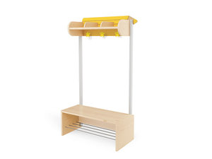 Crayon -  Kapstok met bankje 3 GEEL