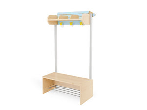 Crayon -  Kapstok met bankje 3 LICHTBLAUW