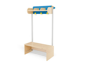 Crayon -  Kapstok met bankje 3 BLAUW