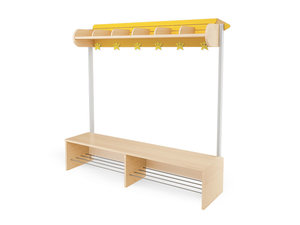 Crayon -  Kapstok met bankje 6 GEEL