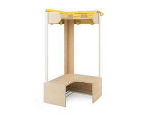 Crayon - Hoek kapstok met bankje 4 GEEL