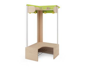 Crayon - Hoek kapstok met bankje 4 GROEN