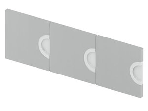 Cubo garderobedeurtjes - 3 stuks GRIJS