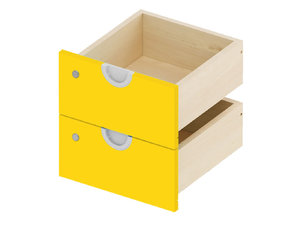 Cubo laden met slot (tbv bureau) - GEEL