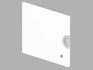 Cubo deur met slot (tbv bureau) - WIT